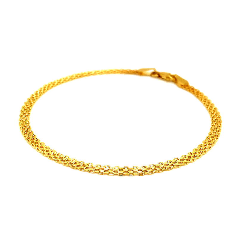 Pulsera (bismark) en oro amarillo 10kt. 19cm