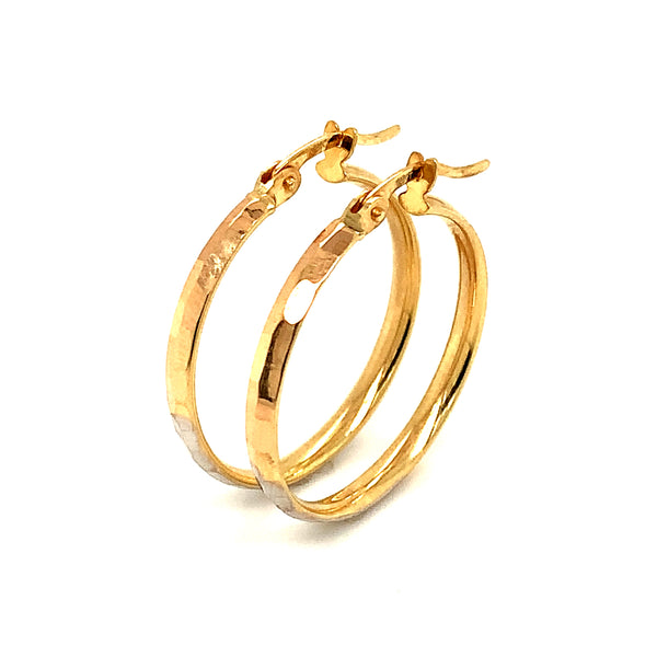 Argollas en oro 3 Tonos 18k