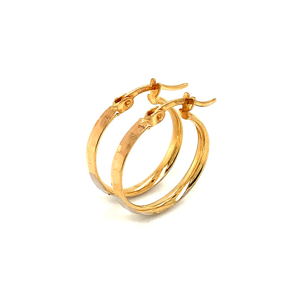 Argollas en oro 3 Tonos 18k