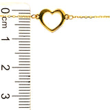 Pulsera (corazón) en oro amarillo 10kt. 17/19CM