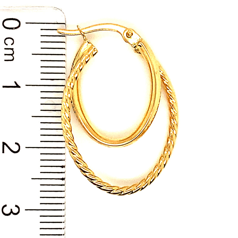 Argollas en oro amarillo 18k