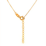 Collar (corazón) en oro amarillo 18kt. 41cm/44cm