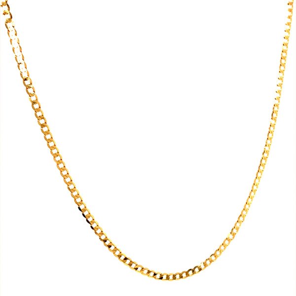 Cadena (Gourmet Maciza) 60cm en oro amarillo 18k