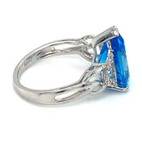 Anillo de cuarzo azul en plata 925 ANTES: $195.00