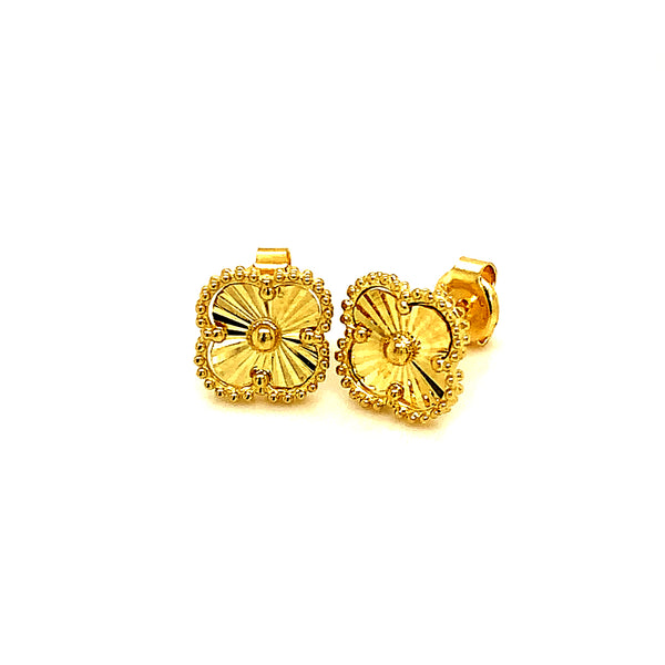 Aretes (trébol) en oro amarillo 10kt