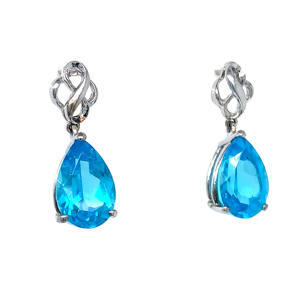 Aretes de cuarzo azul en plata 925 ANTES: $180.00