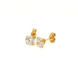 Aretes con circones en oro amarillo 18kt