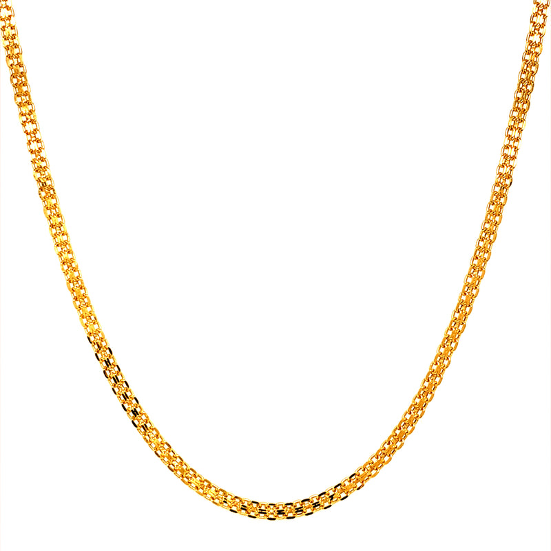 Cadena (Bismark Maciza) 60cm en oro amarillo 18k