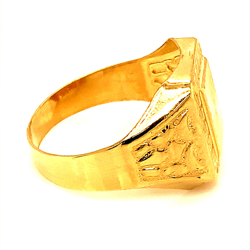 Anillo para caballero en oro amarillo 10kt.