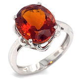 Anillo con cuarzo citrino en plata 925