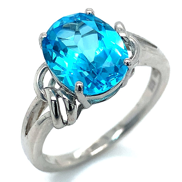 Anillo de cuarzo azul en plata 925 ANTES: $105.00