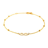 Pulsera (infinito) en oro amarillo 10k. 17cm/19cm