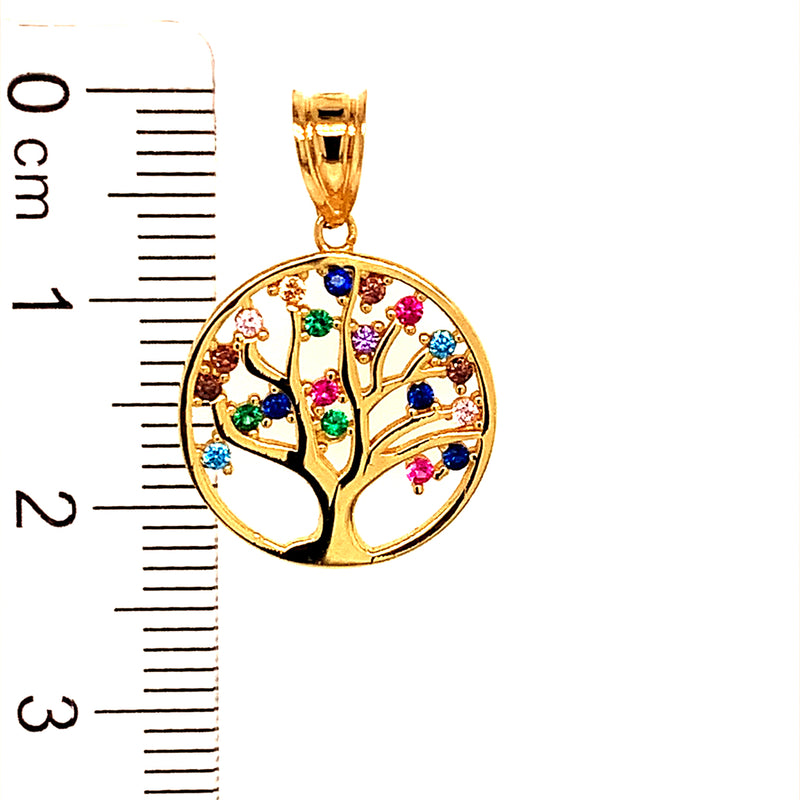 Dije (árbol de la vida) en oro amarillo 18k