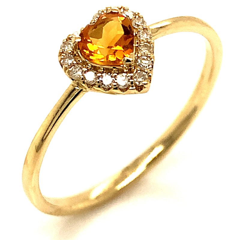 Anillo de citrino en oro amarillo 10kt.