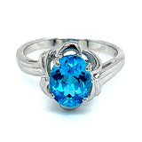 Anillo de cuarzo azul en plata 925 ANTES: $150.00