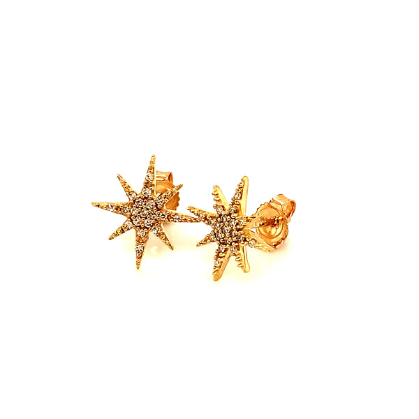 (SOFIA) Aretes con diamantes en oro amarillo 10kt