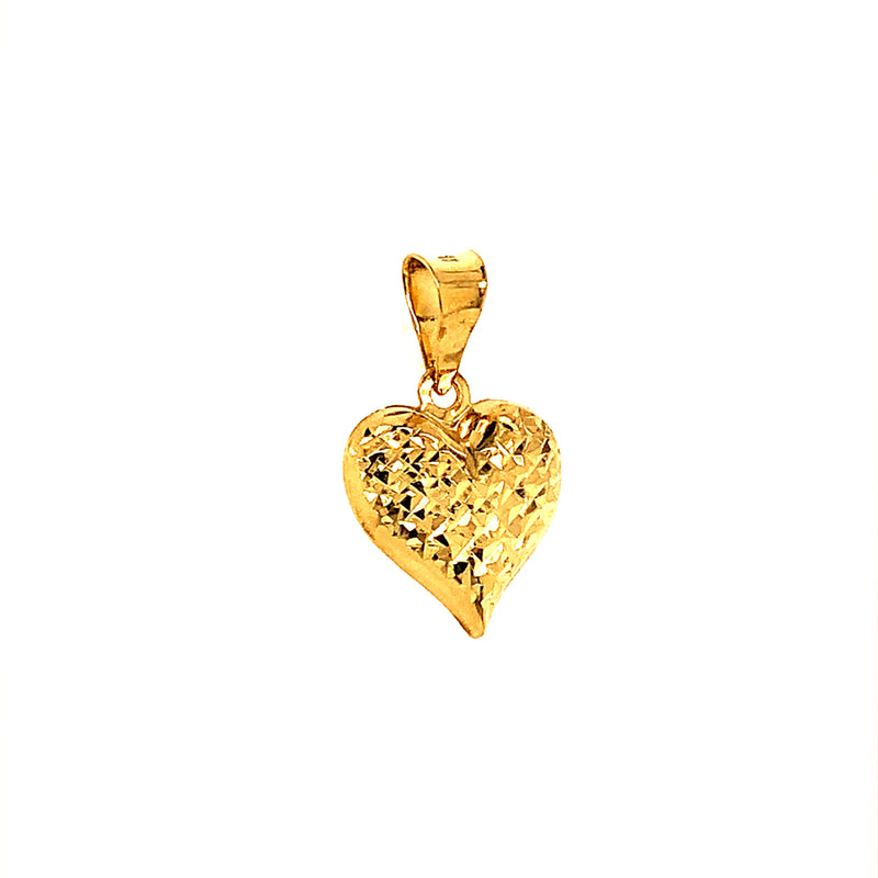 Dije (corazón) en oro amarillo 18k