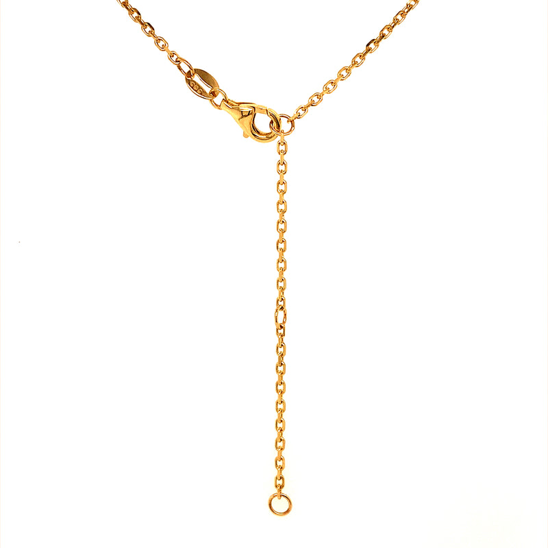 Collar de cuarzo onix en oro amarillo 14KT