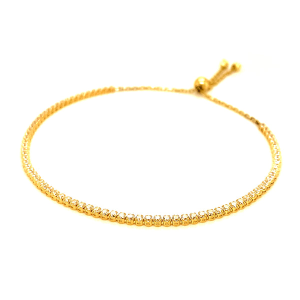 Pulsera (circones) en oro amarillo 10kt.