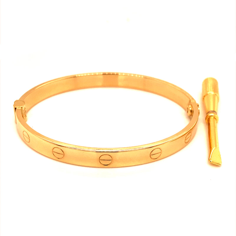 Caña estilo Cartier en oro amarillo 18kt