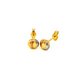 Aretes en oro 3 tonos 10kt