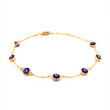 Pulsera (ojos) en amarillo 18k. 17/19cm