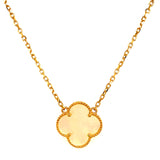 Collar (trébol nacar blanco) en oro amarillo 18kt. 42/45cm