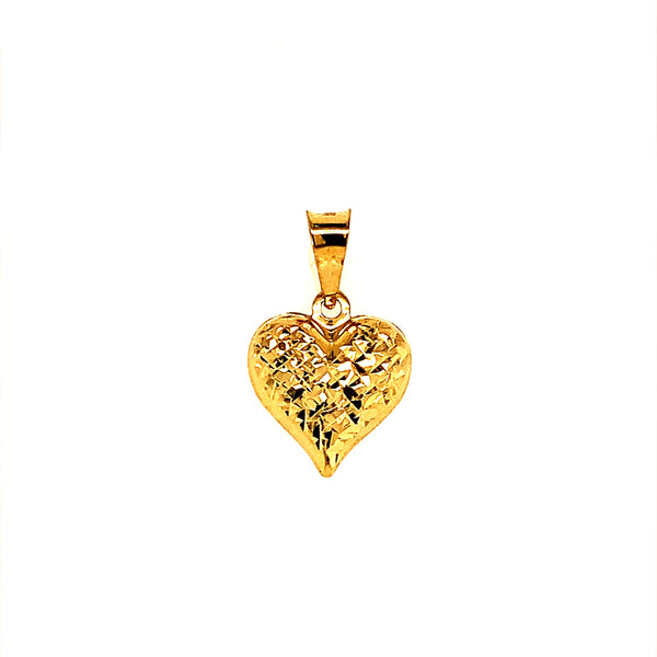 Dije (corazón) en oro amarillo 18k