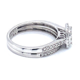 (SOFIA) Set de anillos con diamantes en oro blanco 10Kt.