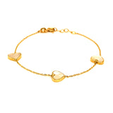 Pulsera (nácar) en oro amarillo 18k. 15/16.5cm