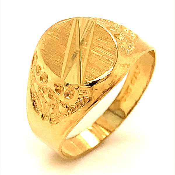 Anillo para caballero en oro amarillo – DGjoyeros