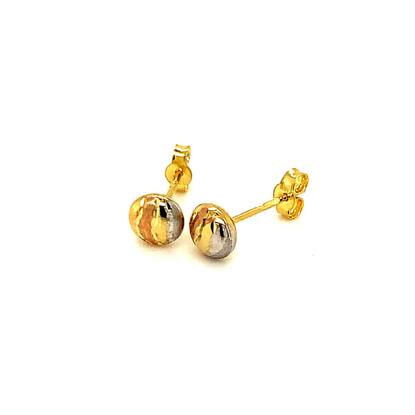 Aretes en oro 3 tonos 10kt