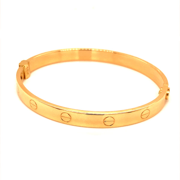 Caña estilo Cartier en oro amarillo 18kt