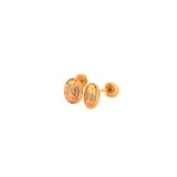 Aretes (Vigen Guadalupe) para bebés en oro 3 Tonos 14kt