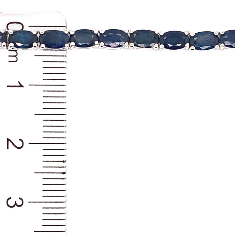 Pulsera de zafiros en plata 925. 19cm