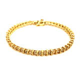 (SOFIA) Pulsera con diamantes en oro amarillo 14kt