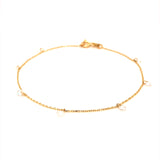 Pulsera (circones) en oro amarillo 10kt. 19cm