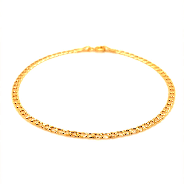 Pulsera (gourmet hueca) en oro amarillo 10kt. 18.5CM