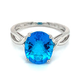 Anillo de cuarzo azul en plata 925 ANTES: $96.00