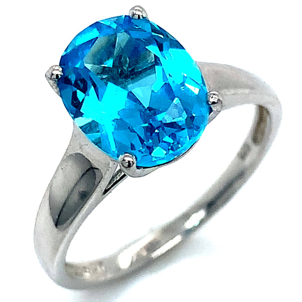 Anillo de cuarzo azul en plata 925 ANTES: $105.00