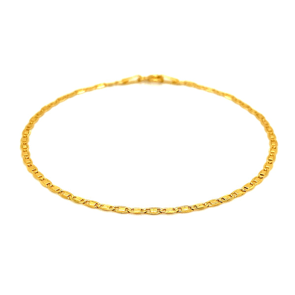 Pulsera (valentina) en oro amarillo 10kt. 19cm