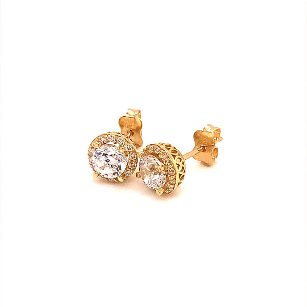 Aretes (circones) en oro amarillo 10kt