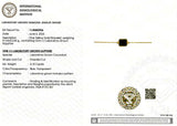 (LD) pulsera con zafiro de laboratorio en oro amarillo 14KT. 19cm