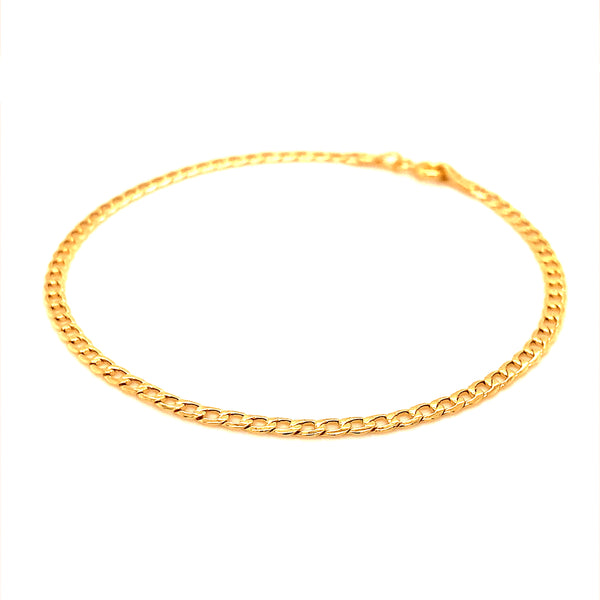 Pulsera (gourmet hueca) en oro amarillo 10kt. 18.5CM