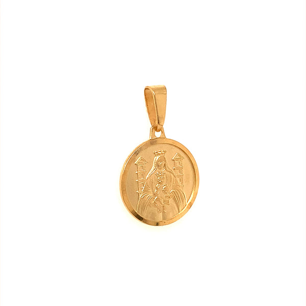 Dije (Virgen de Coromoto) en oro amarillo 18kt.