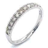 Banda con diamantes en oro blanco 14k