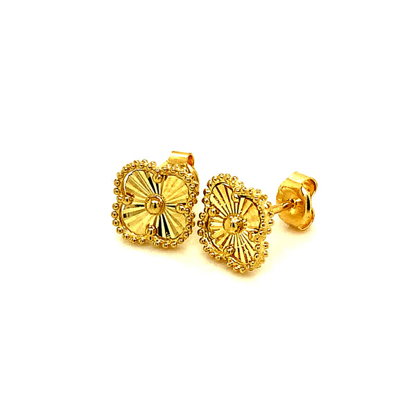 Aretes (trébol) en oro amarillo 10kt