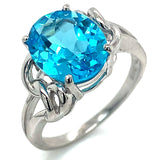 Anillo de cuarzo azul en plata 925 ANTES: $180.00