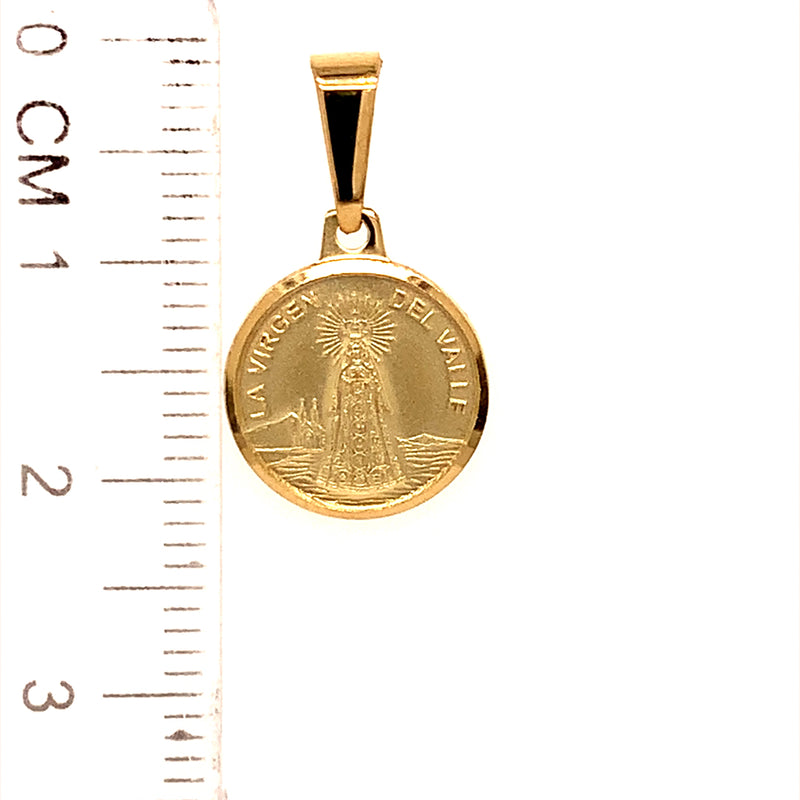 Dije (Virgen del Valle) en oro amarillo 18kt.