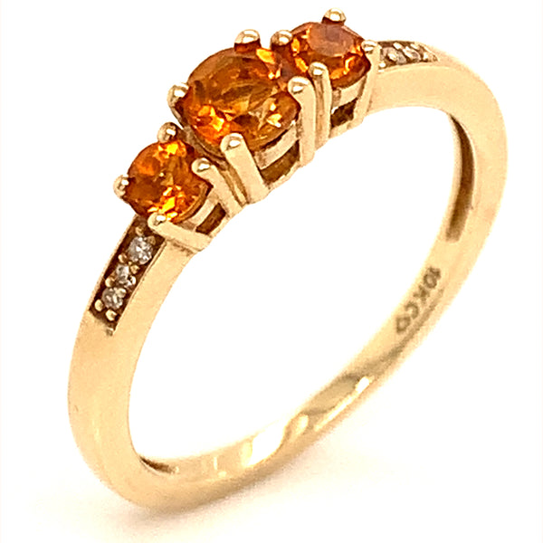 Anillo de citrino en oro amarillo 10kt.